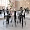 Flash Furniture 31.5 SQ Bar Top Table Brown Poly Top/Black Frame JJ-T14619H-80-BRBK-GG - alternate 4